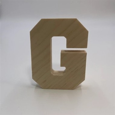 Дървена буква G
